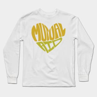 Mutual Aid Heart — Yellow & Green Long Sleeve T-Shirt